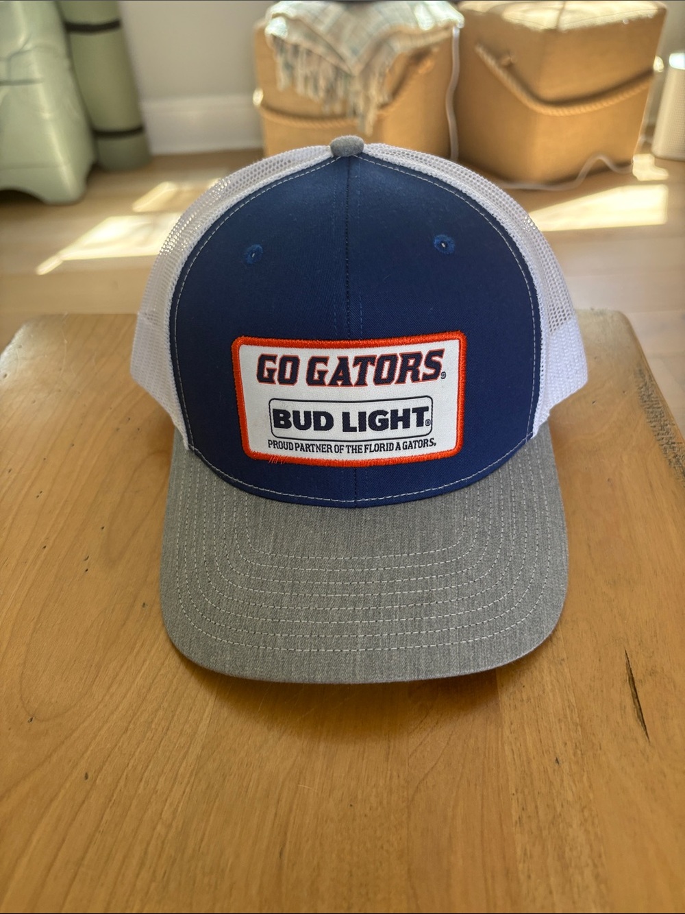 Florida Gators Bud Light Trucker Hat - Navy, Gray, White